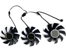 REMSEY 75MM 4PIN GTX1060 GPU Cooler Graphics Fan Compatible for Colorful IGame GTX 1060 GTX 1070Ti GTX 1080 GTX 1050 RX2060 Graphics Card Fans kindly