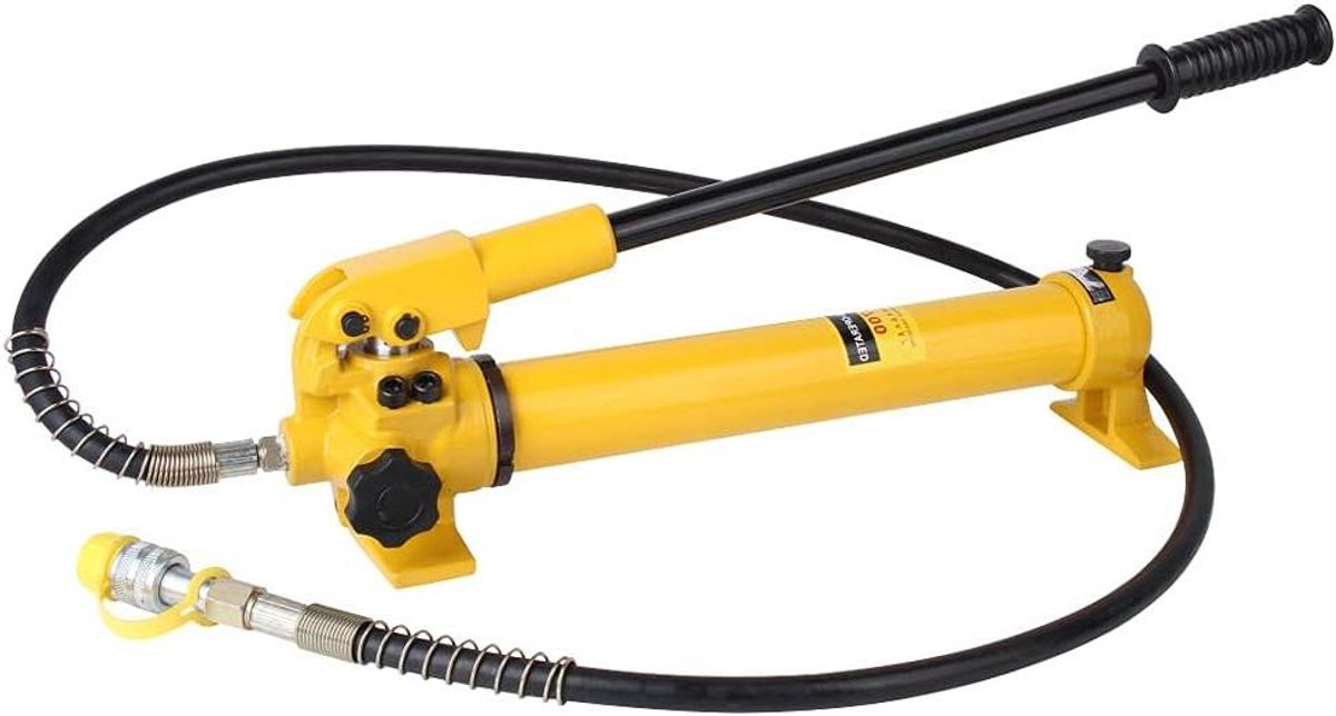 Hydraulische Handpomp - Handpomp Krachtig - Hydrauliek Aandrijven - 700 Bar Druk - 350CC Opslag - Geel