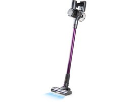 DOMO DO247SV 3-in-1 BLDC Steelstofzuiger Draadloos - Stofzuiger Zonder Zak - Kruimelzuiger - Max Power 20 kPa - Grijs/Paars
