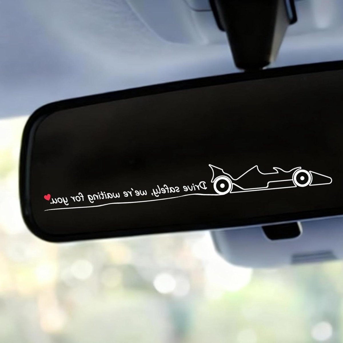 Spiegel Stickers - Auto Decoratie - Veilig Rijden - Waterdicht Vinyl - 10 Stuks - Wit
