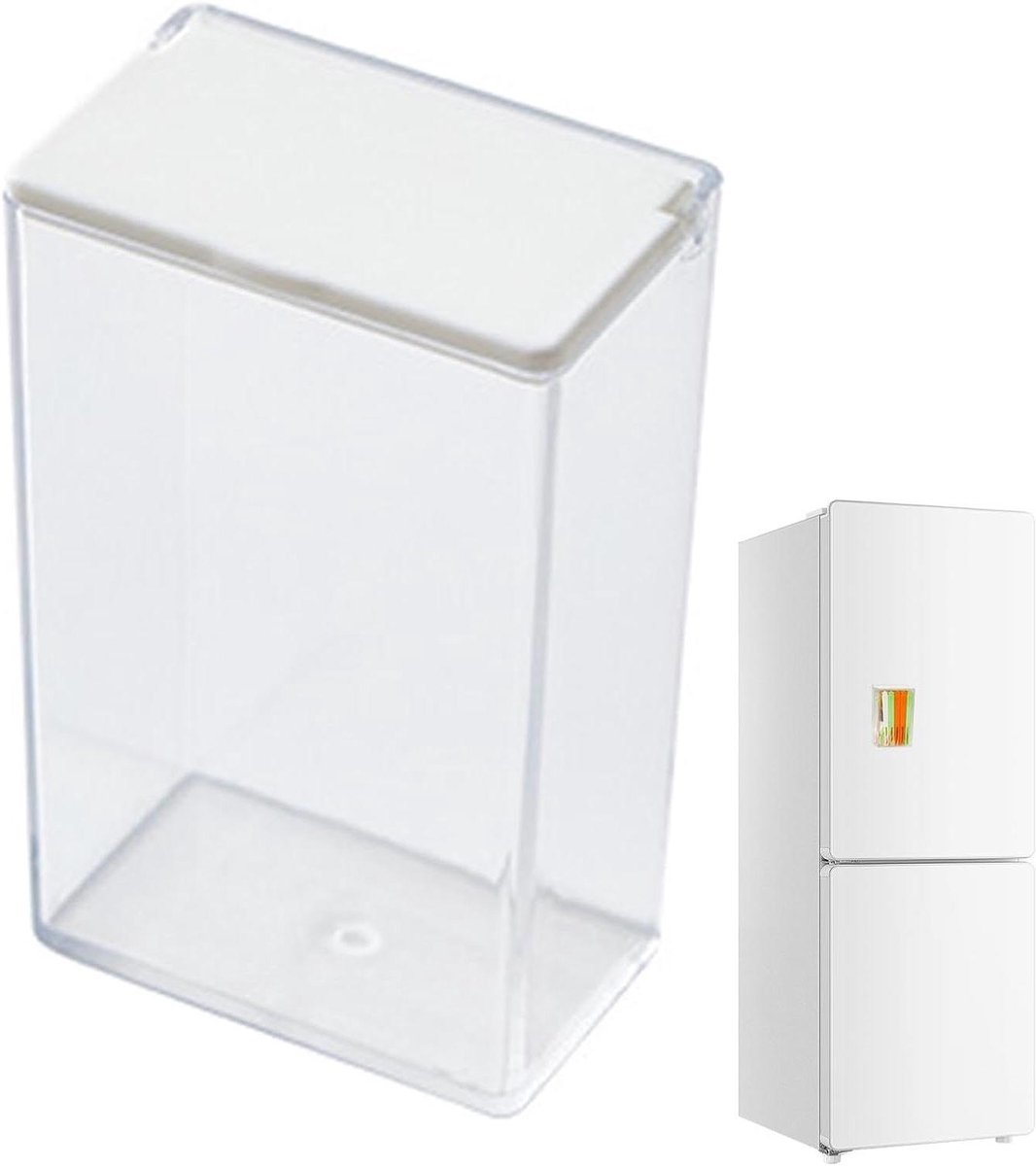 Magnetische Doos - Koelkast Organizer - Keuken Opbergen - Zonder Boren - 10 x 6 x 4 cm - Wit