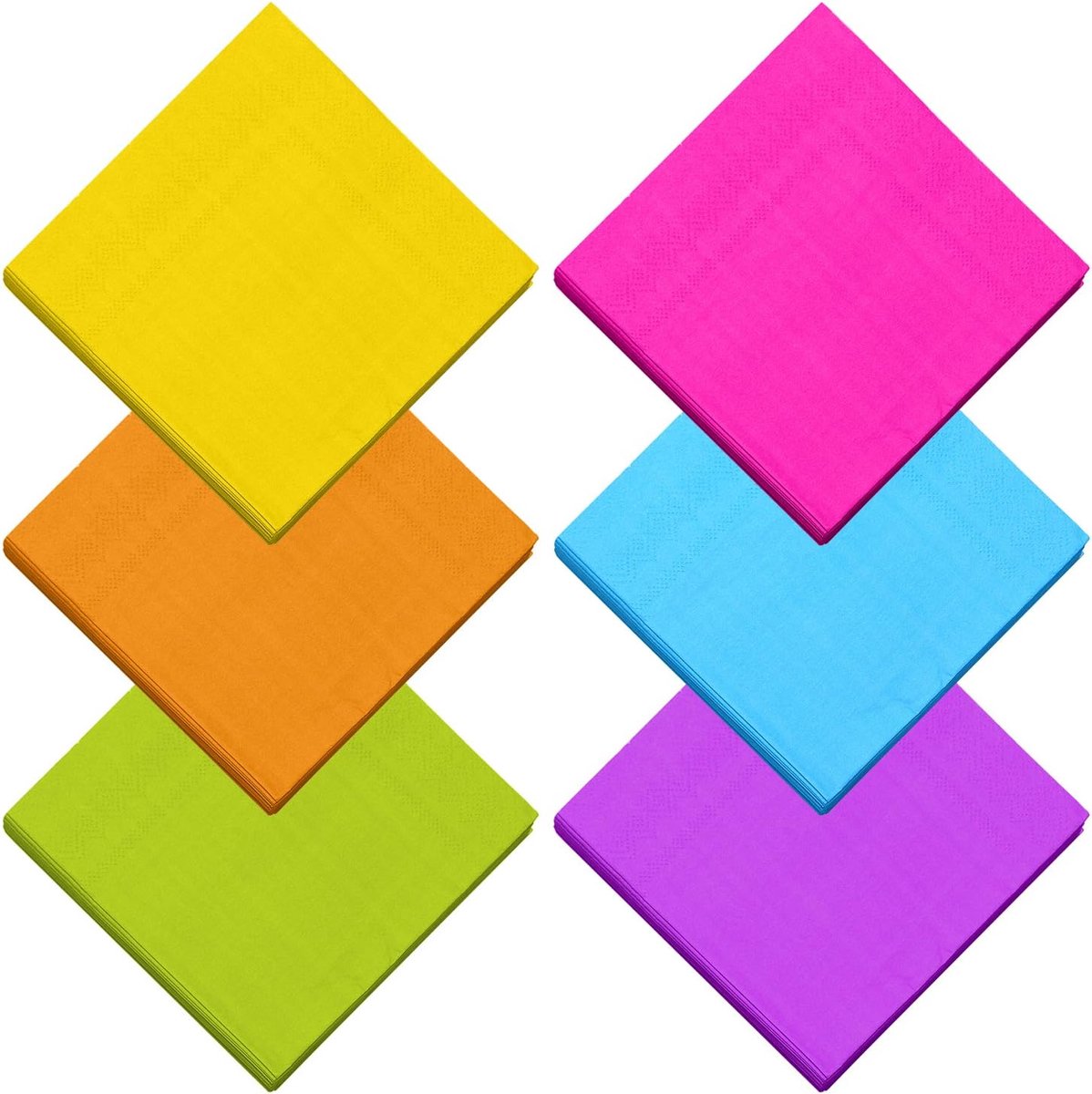 Servetten Papieren - Servetten - Tafel Servetten - Papier - Papieren Wegwerp Servetjes - Feestservetten - Voorjaar Servetten - Lunch/Diner Tafel Decoratie - 2 Laags - 6 Kleuren - 120 Stuks - van Imperatoris