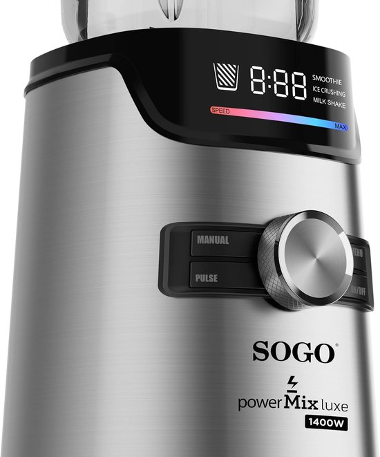 Krachtige mixer - Keukenapparaat - Gezonde smoothies - IJsmalen functie - 1.8 liter kan - Zilver — afbeelding 2