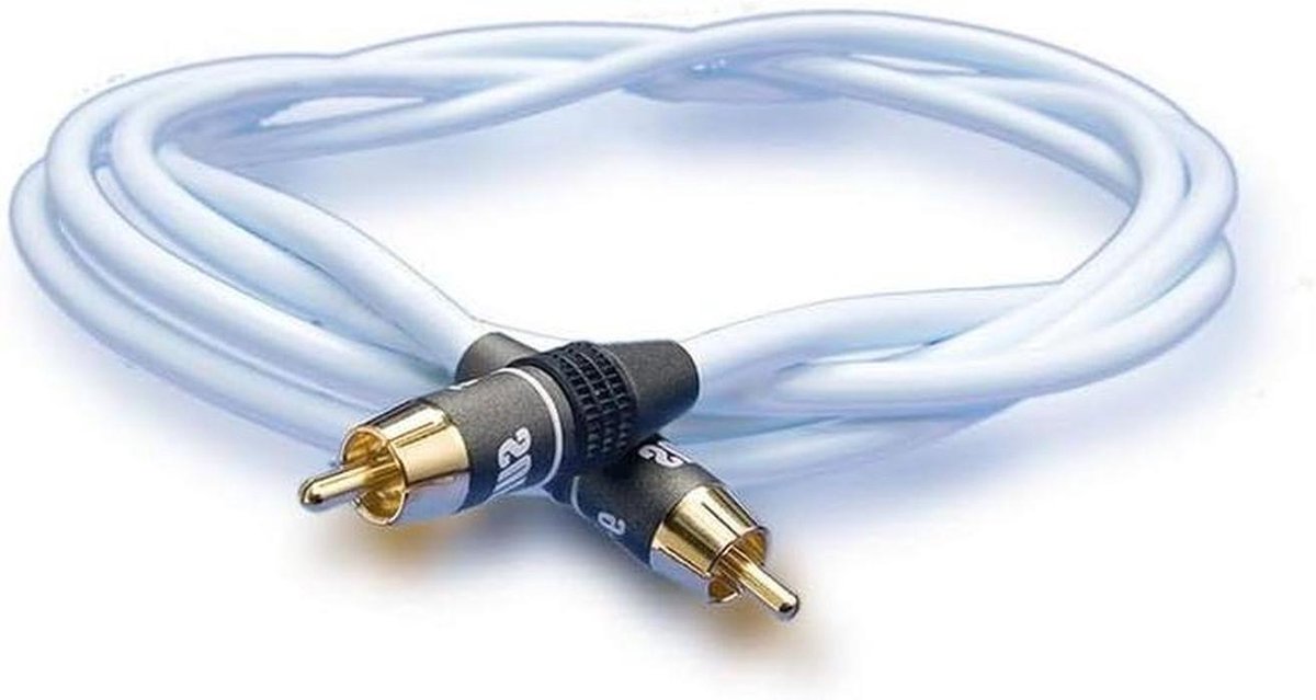 Audio Kabel - RCA Kabel - Subwoofer Verbinding - Tinned Koper - 4 Meter - Blauw