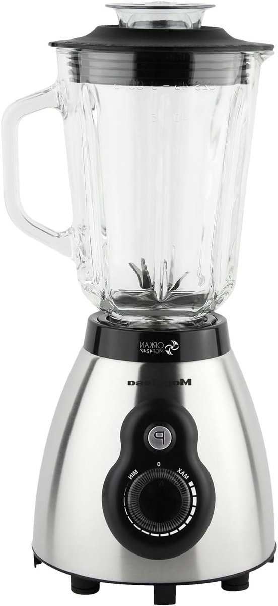 Keuken Blender - Krachtige Mixer - Smoothies Maken - Roestvrijstalen Messen - 1.5 Liter - Zilver