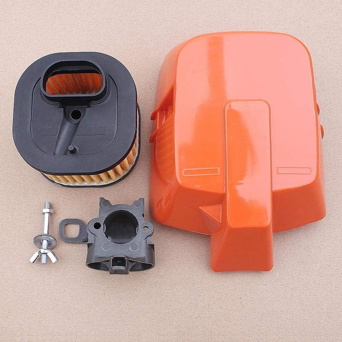 Luchtfilter Cover Kit - Motoronderdeel - Kettingzaag Onderhoud - Duurzame Materialen - 1 Set - Zwart