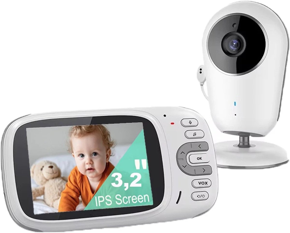 BOIFUN Babyfoon met Camera - Baby Monitor met VOX - Nachtzicht - Babyphone met Temperatuurweergave - Baby Monitor 8 Slaapliedje