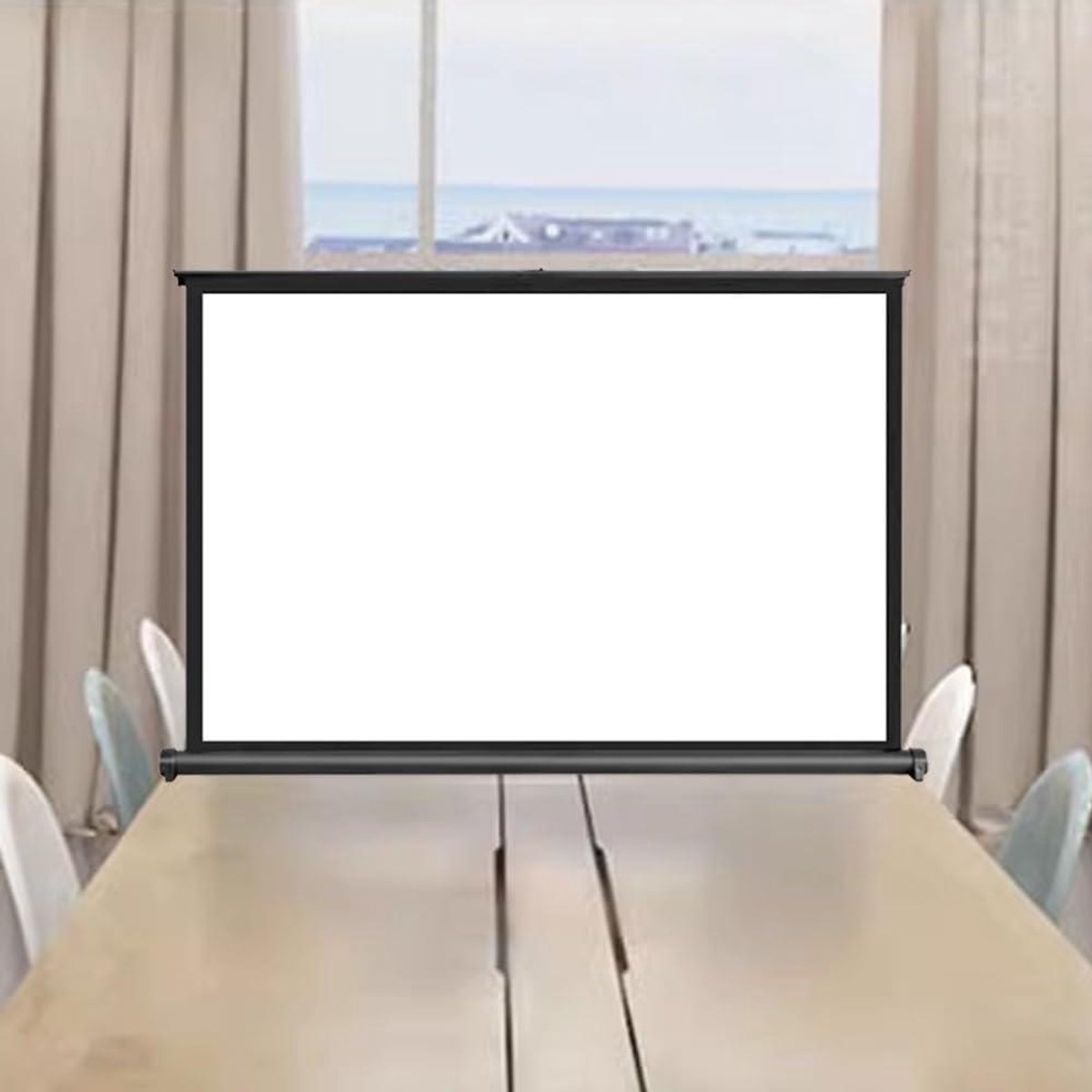 Projector Scherm - Mobiele Projector Scherm - Films Kijken - Stabiele Voet - 20 Inch 4:3 - Zwart