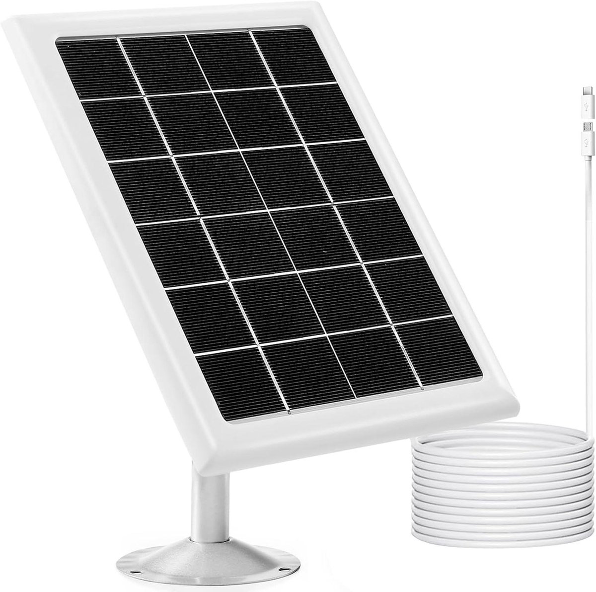 Zonnepaneel Camera - Energie Oplader - Continue Stroom - Waterdicht IP66 - 5W - Zwart