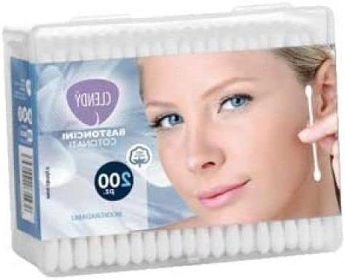 Katoenen Stokjes - Oorstokjes - Hygiënisch Gebruik - Zacht Materiaal - 200 Stuks - Wit