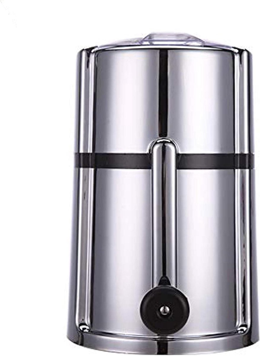 Handmatige ijscrusher - IJsblokjesmaler - Cocktails maken - Zichtbaar venster - Compact formaat - Wit