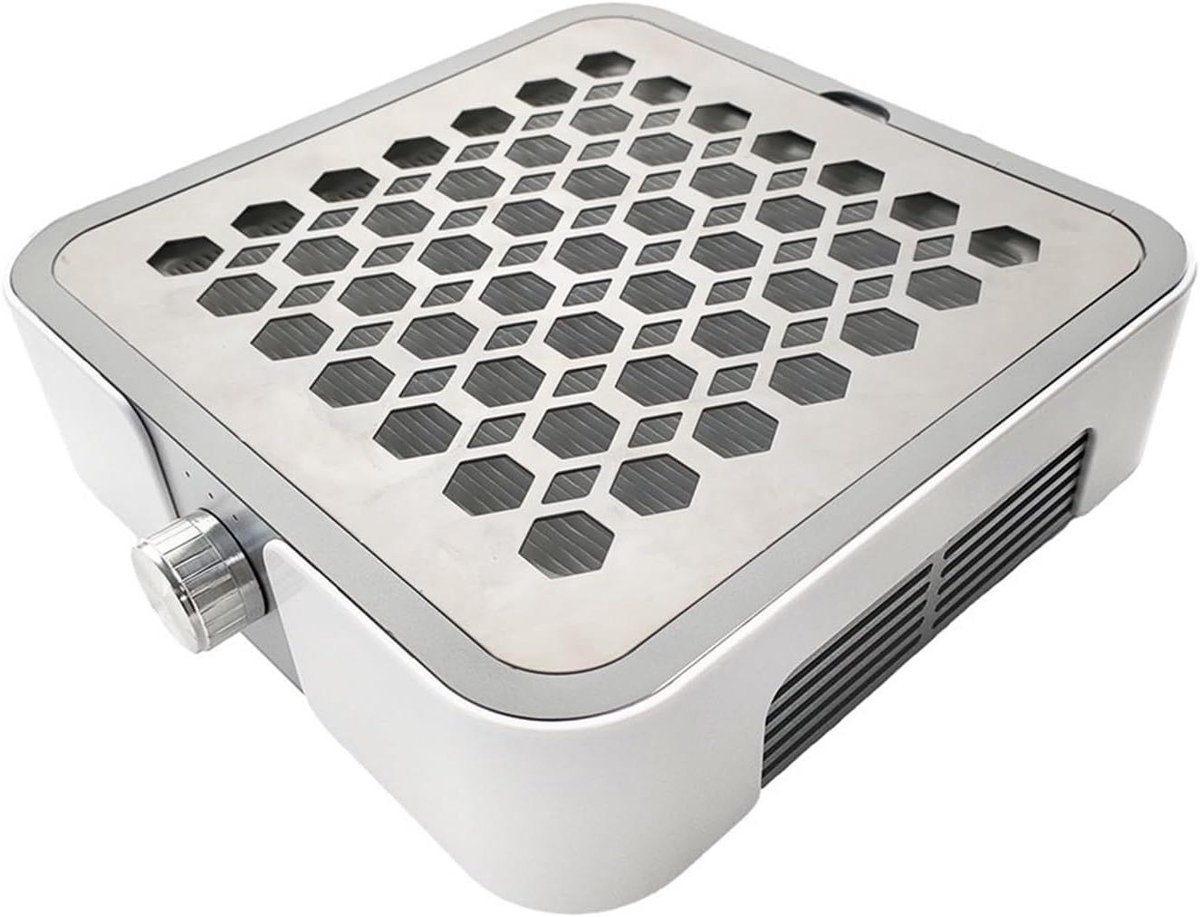 Nagelstofafzuiger - Manicure stofzuiger - Nagelsalon schoon - Krachtige 60W motor - 4500 RPM - Zilver