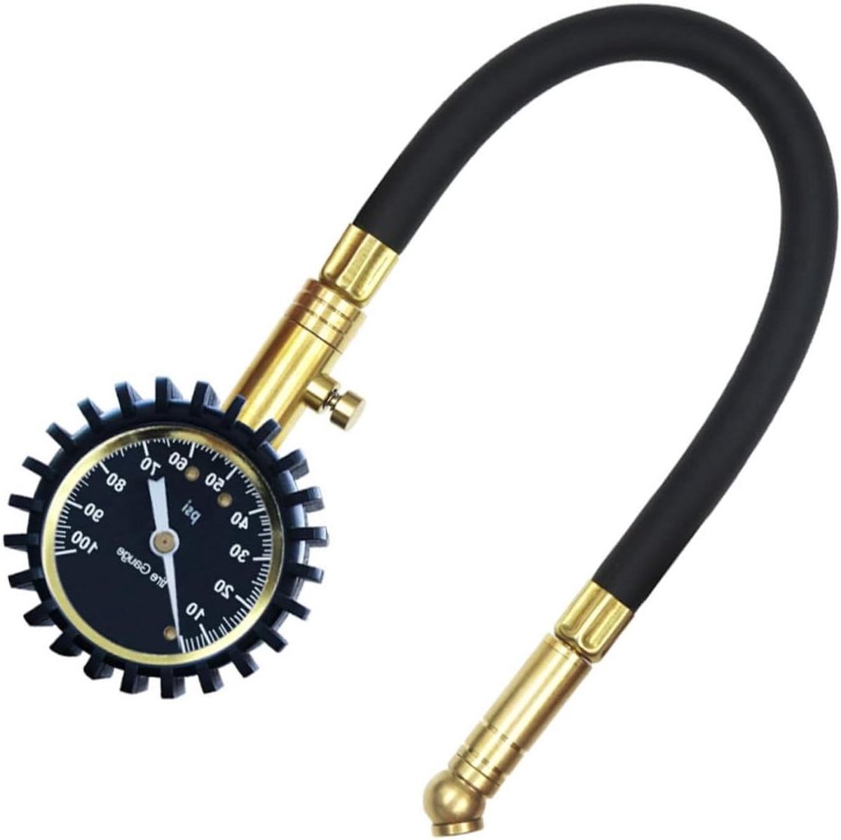 Bandenspanningsmeter - Bandenpomp met meter - Banden oppompen - Precisie meting - 44.5 cm slang - Diverse kleuren