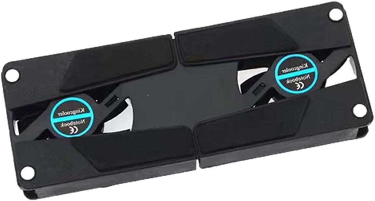 Laptop Koelkussen - Draagbare Ventilator - Laptop Koelen - Dubbele Ventilator - Opvouwbaar Ontwerp - Blauw