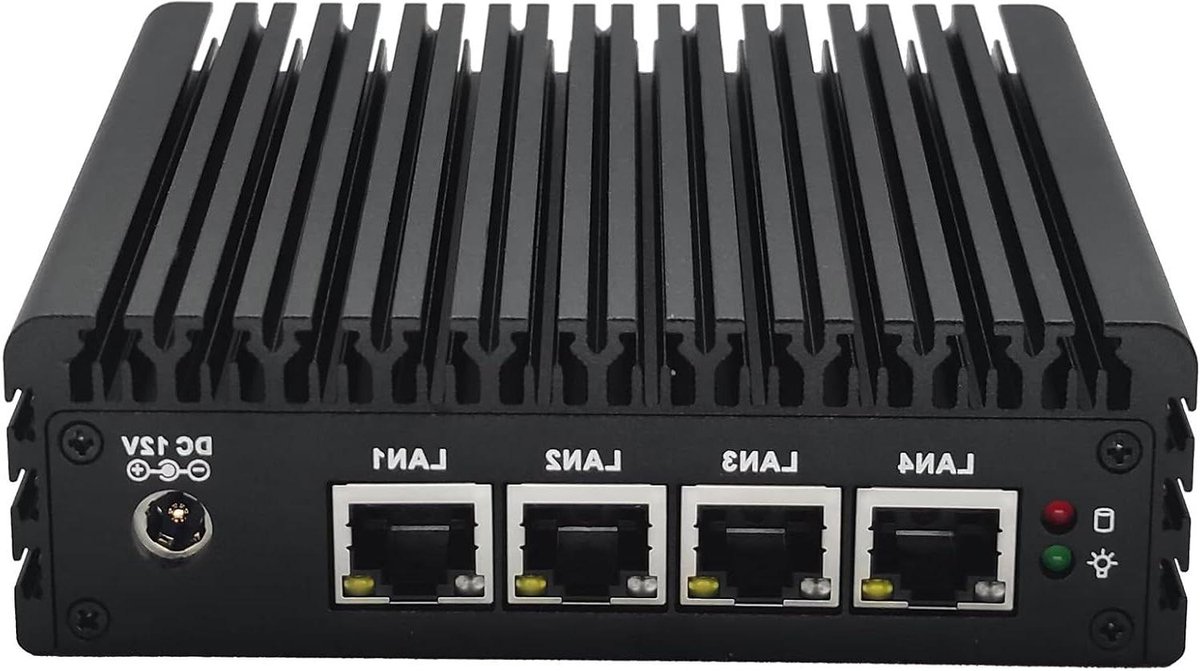 Mini PC Firewall - Micro PC Router - Netwerk Beheer - Ventilatorloos Passief Gekoeld - 4 x 2.5 GbE LAN
