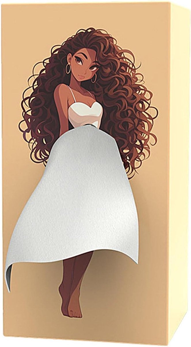 Zakdoek Doos Cover - Papierdoos Houder - Decoratieve Opberging - Uniek Rok Ontwerp - 25.5 cm Lengte - Beige Geel