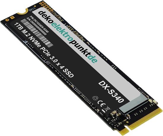 Interne SSD Schijf - Harde Schijf Upgrade - Systeem Versnellen - NVMe PCIe 3.0 - 1TB Opslag - Zwart — afbeelding 2