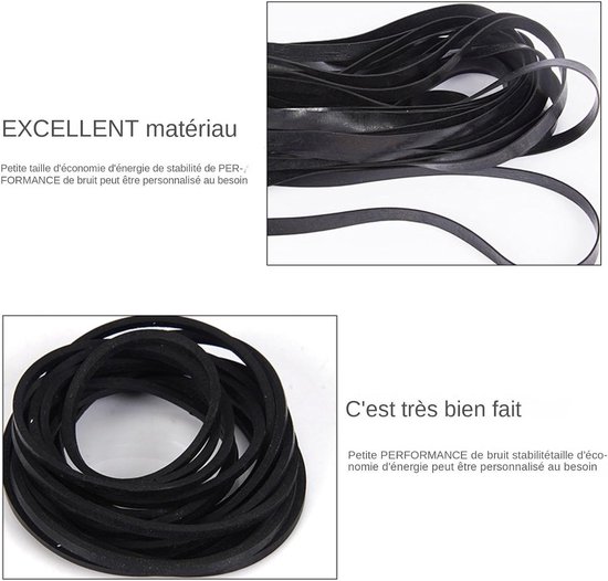 Aandrijfriemen Set - Rubber Riemen - Apparaten Draaiend Houden - Duurzaam Rubber Materiaal - 30 Stuks - Zwart — afbeelding 5