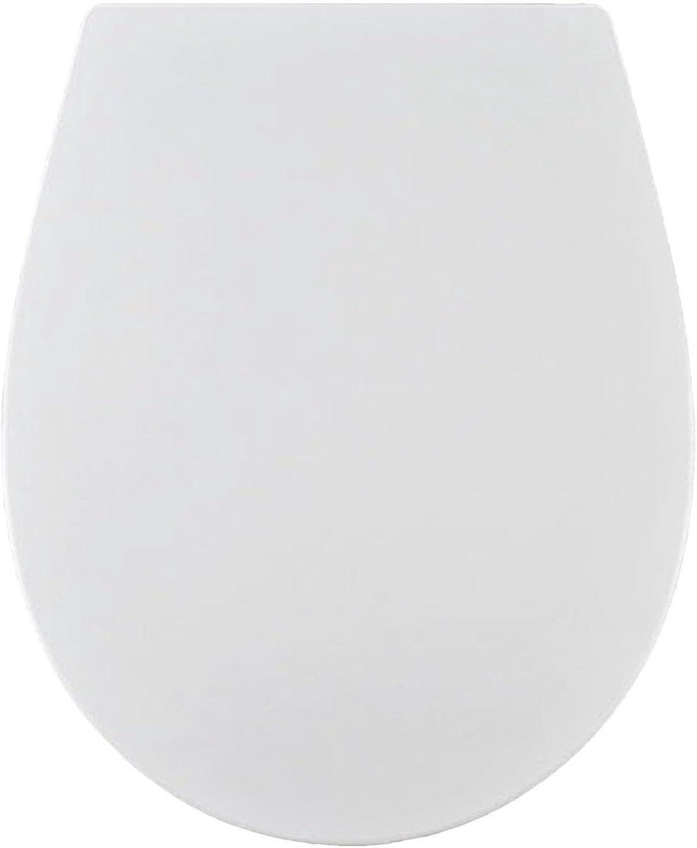 Toiletbril Rond - Toiletdeksel Zacht - Dagelijks Gebruik - Eenvoudige Reiniging - 35 x 43 cm - Wit