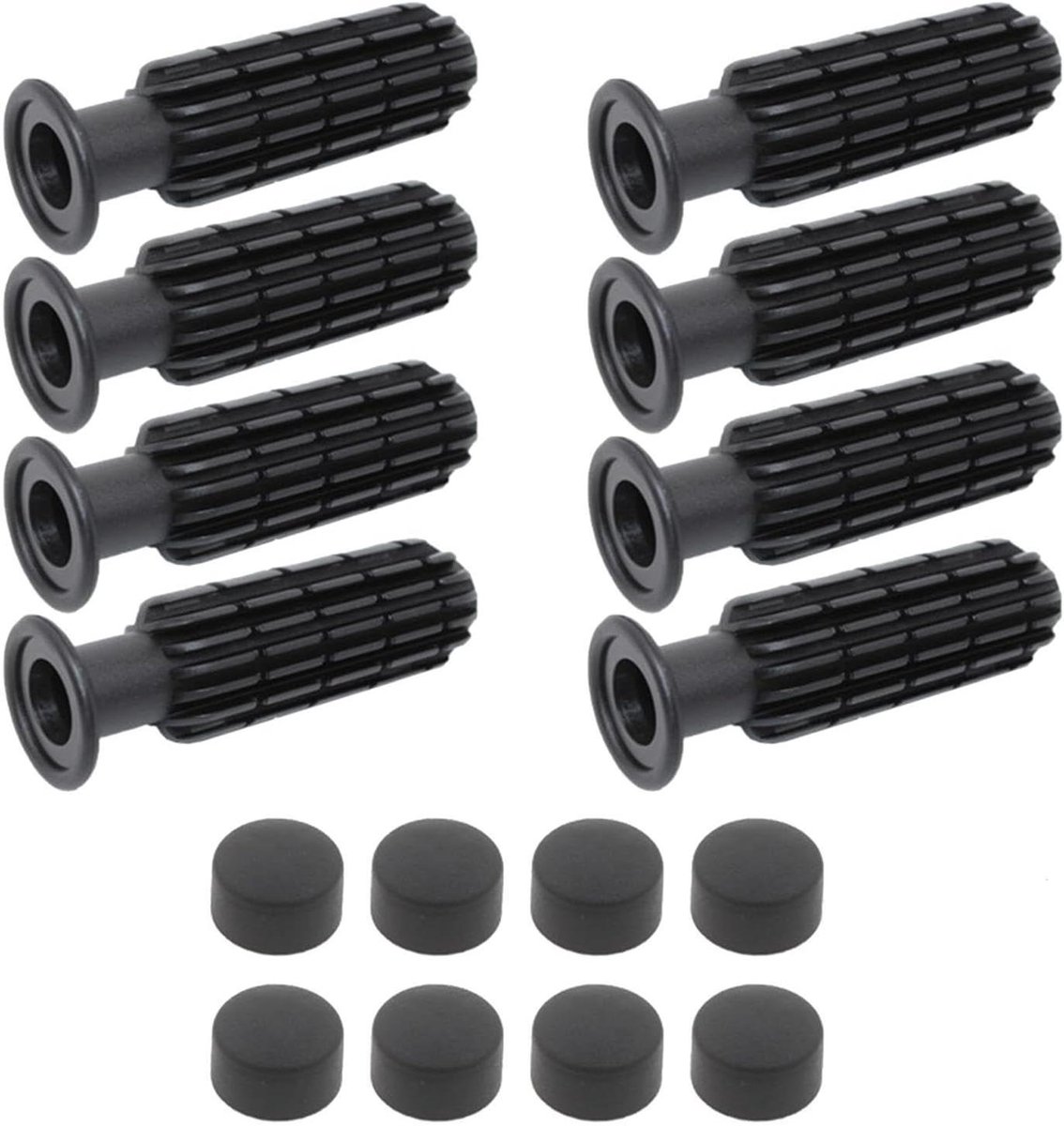 Tafelvoetbal Handgrepen - Foosball Grips - Verbeteren Spelervaring - Achthoekig Ontwerp - 9.4 cm x 2.6 cm - Zwart