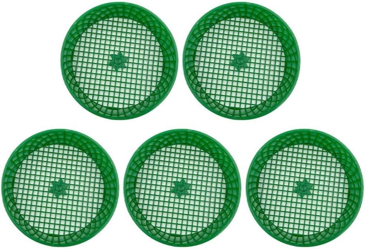 Tuinzeef Plastic - Compost Zeef Bodemzeef - Tuinieren Grond Zeven - Heavy Duty Gaas - 16 cm - Groen