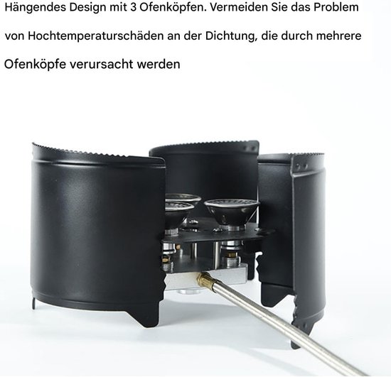 Outdoor Kooktoestel - Kampeerbrander Hob - Buiten Koken - Compact Opvouwbaar - 18 cm Uitgevouwen - Zilver — afbeelding 5