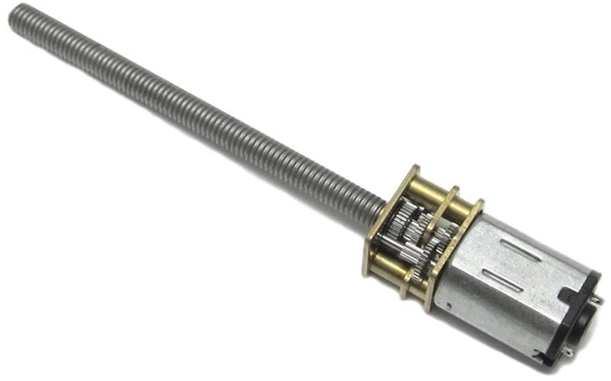 Reductiemotor - Kleine motor - Mechanische projecten - Stille werking - M4 x 55 mm - Zilverkleurig