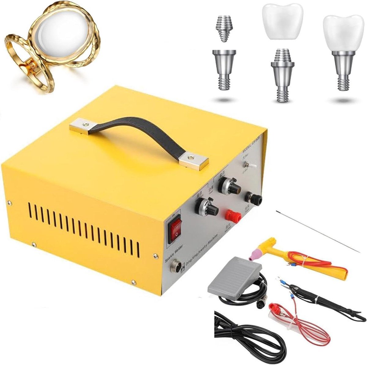 Pulspuntlasapparaat - Doe-het-zelf kit - Sieraden lassen - Voetpedaal bediening - 80A - Metaal