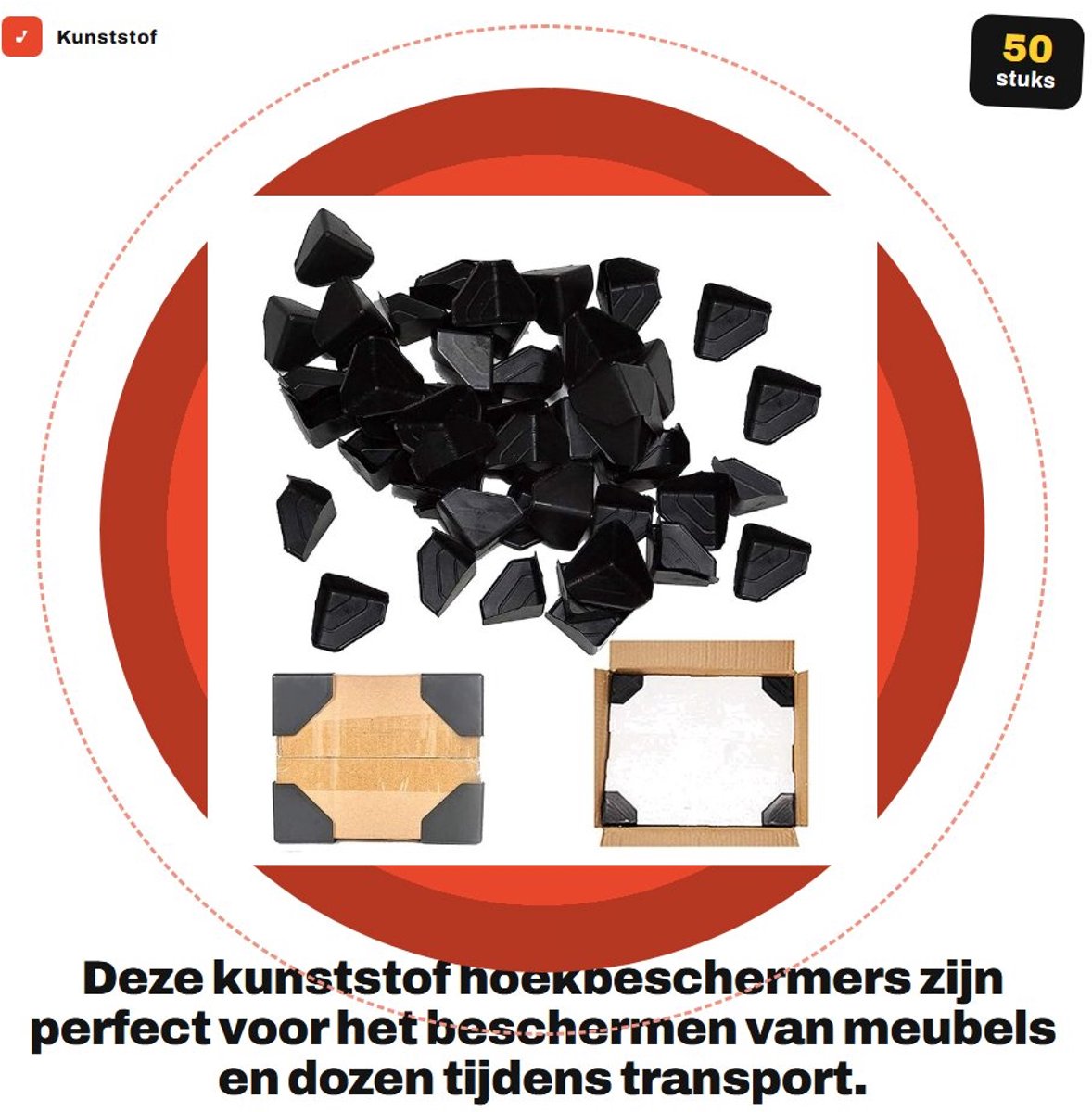 Dailygoods- Hoekbeschermers 50 stuks - Kunststof - Zelfklevend - Veiligheidsrand - Bescherming meubels - Duurzaam PP-kunststof - Verzendbeschermers
