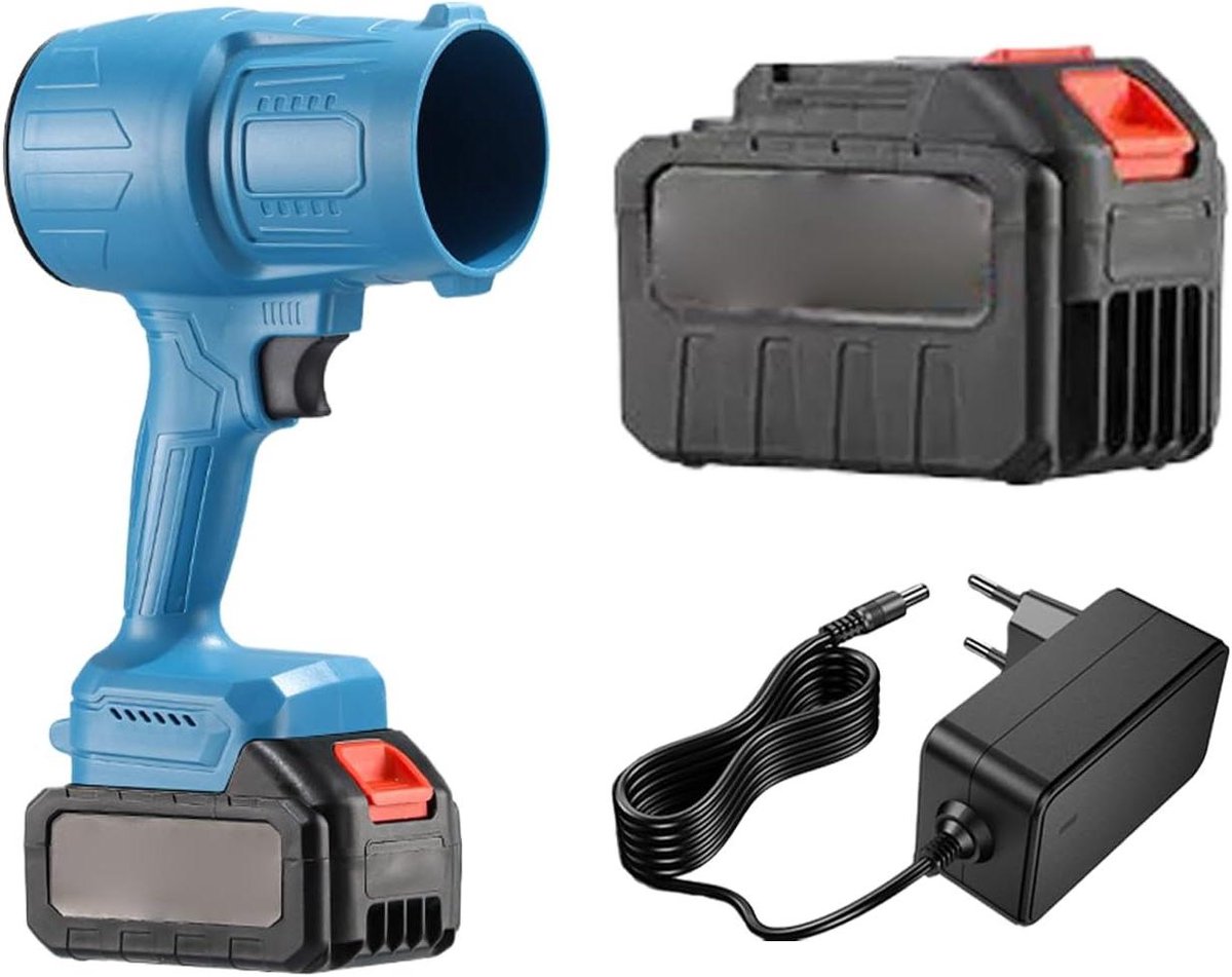 Draagbare Luchtstof - Accu Bladblazer - Snel Schoonmaken - Krachtige Accu - 6000mAh - Blauw