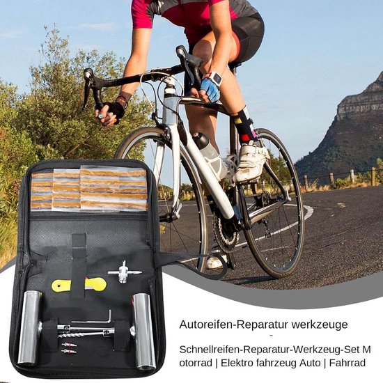 Banden Reparatie Set - Pechpatch Gereedschap - Snel Onderweg - Uitgebreid Onderhoud - 557 gram - Zwart — afbeelding 2