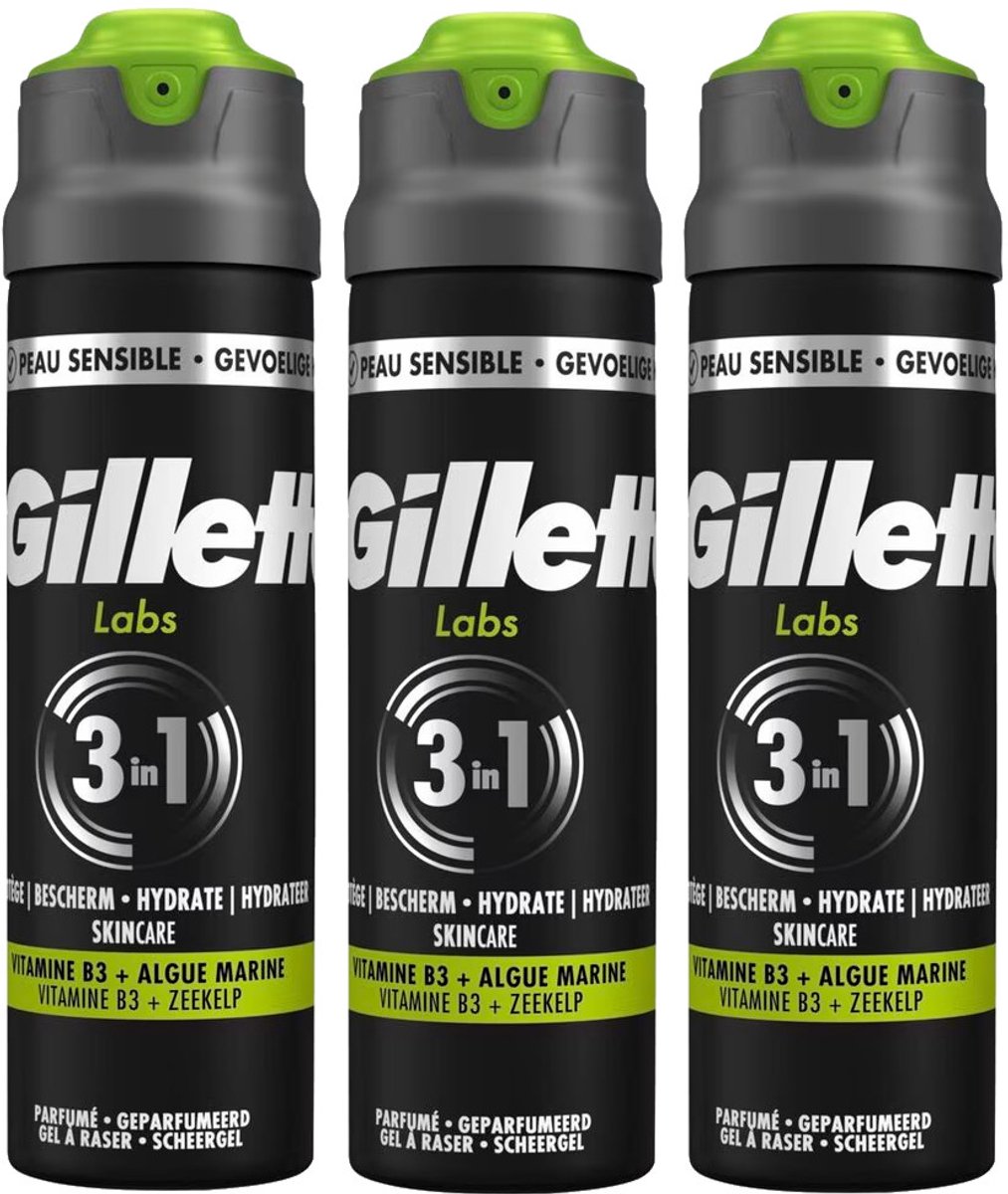 Gillette Labs Scheergel - 3 x 198 ml - Voordeelverpakking