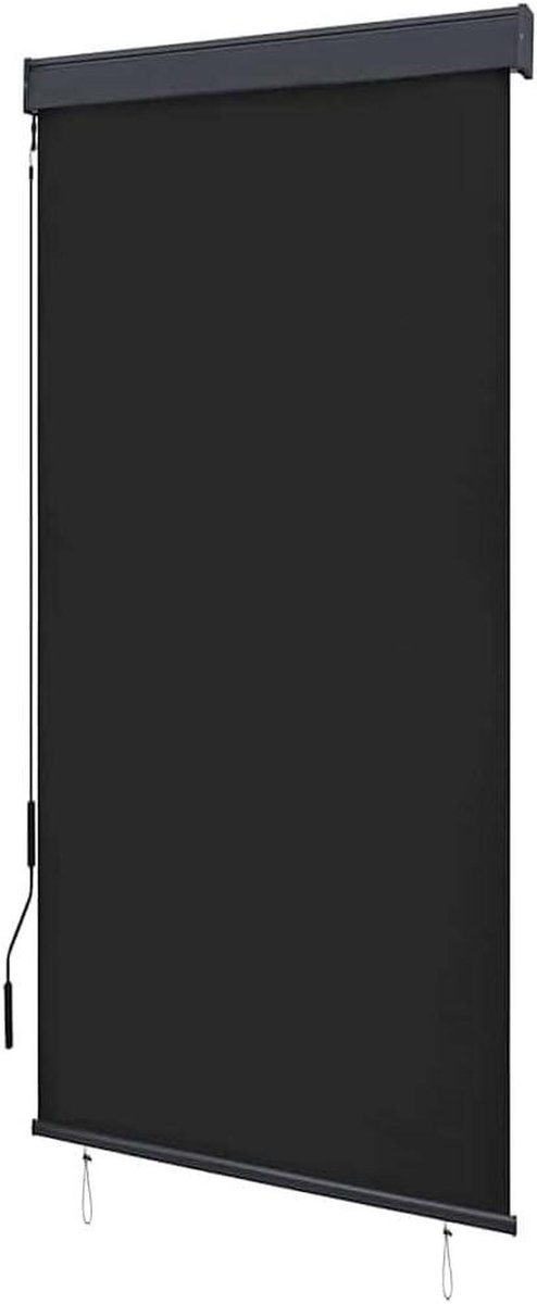 Buitenrolgordijn - Terras rolgordijn - Privacy creëren - Ademend polyesterweefsel - 100 x 250 cm - Antraciet