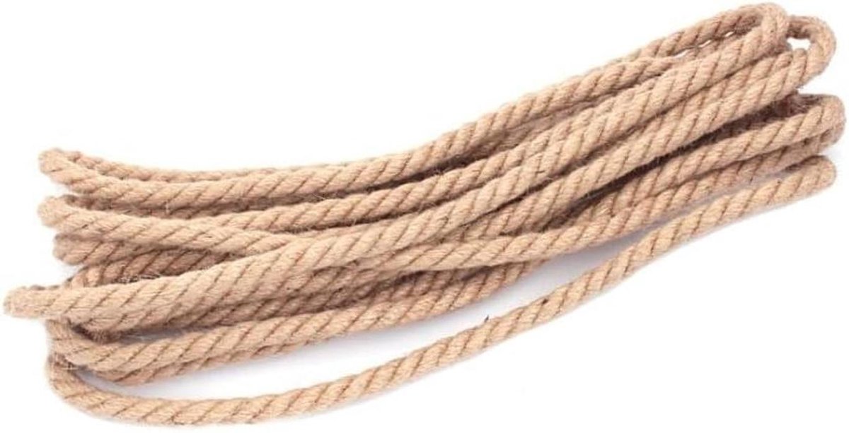 Jute Touw - Hennep Touw - Tuinieren en Knutselen - Extra Dik - 14 mm x 20 m - Natuurlijk Bruin