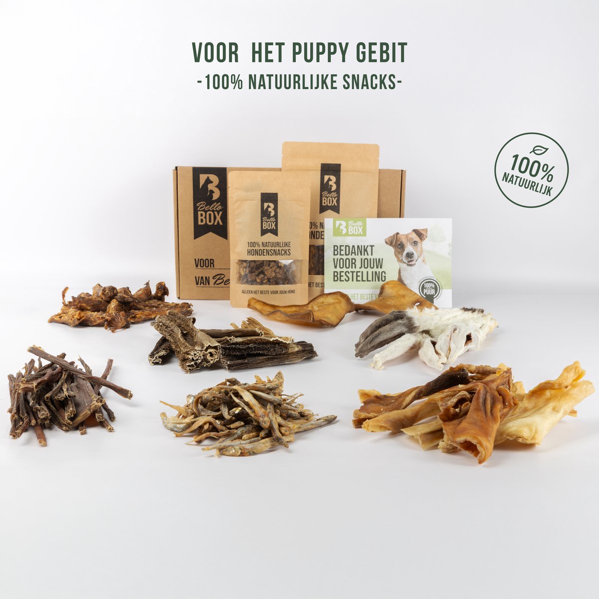 Bellobox Puppy Hondensnacks Box – Natuurlijke Snacks voor Puppy's