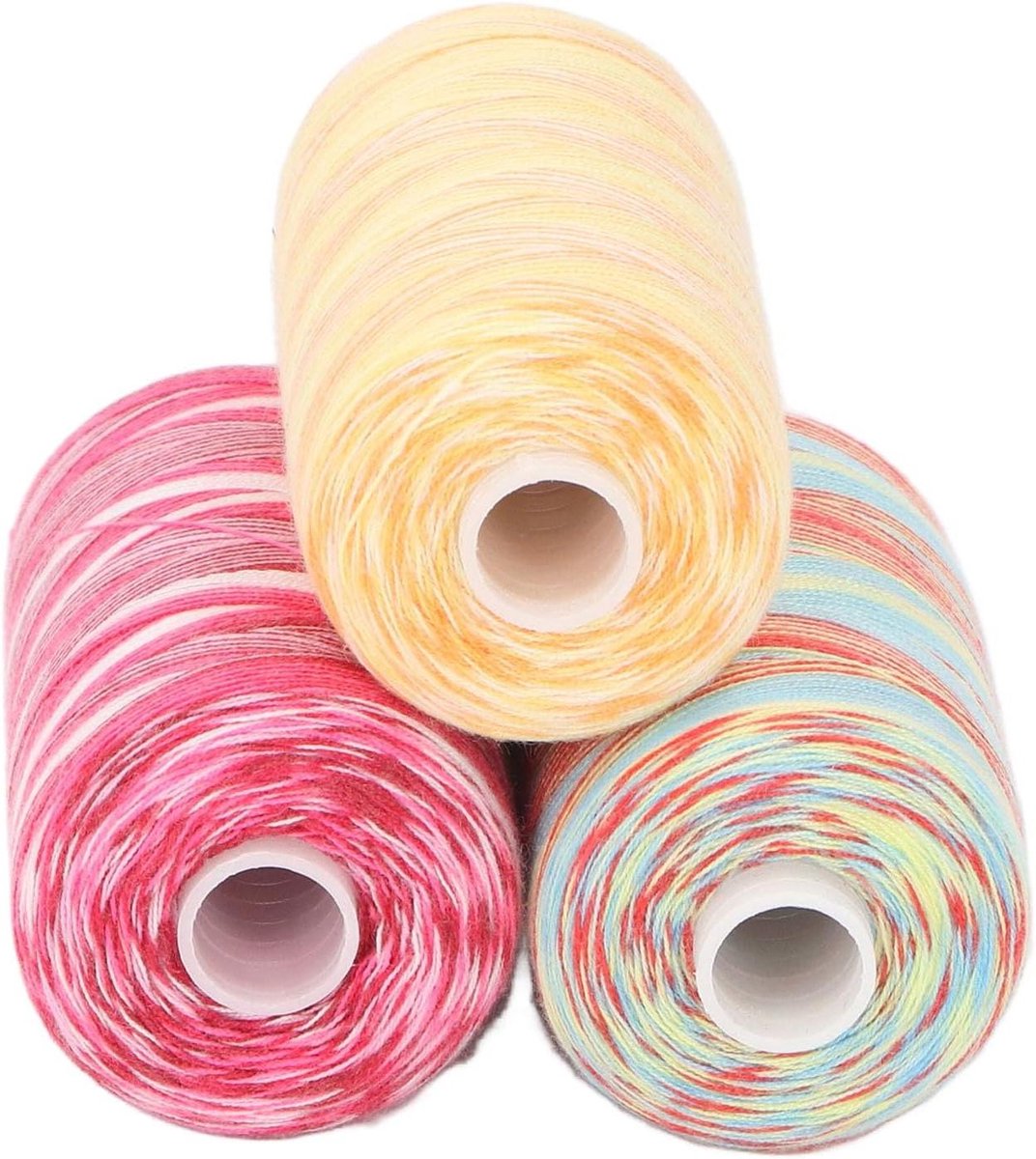 Polyester Naaigarenset Duurzaam 1000 Meter Spoelen voor Naaimachine Handsteken Borduren, voor Alle Niveaus