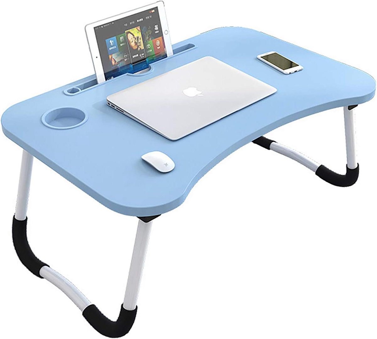 Portable Laptop Desk for Bed, Larger Size Bed Table Laptop Bed Tray, Lap Desk with Folding Legs for Reading and Writing in Bed, Sofa, Sofa, Floor,1