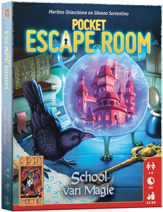 999 Games - Pocket Escape Room : School van Magie - Breinbreker - Los puzzels op en ontsnap - Gezelschapsspel - Breinbreker - Nederlandstalig - Klein cadeautje