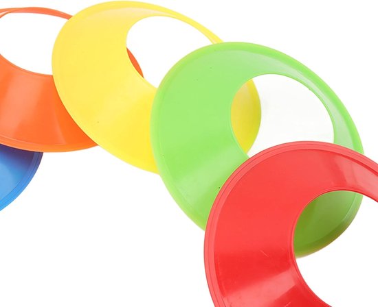 Voetbalschijfkegels - Trainingskegels Markering kegels - Sporttraining Verbeteren - Flexibel en onbreekbaar - 10 stuks 19.5 cm - Helder — afbeelding 5