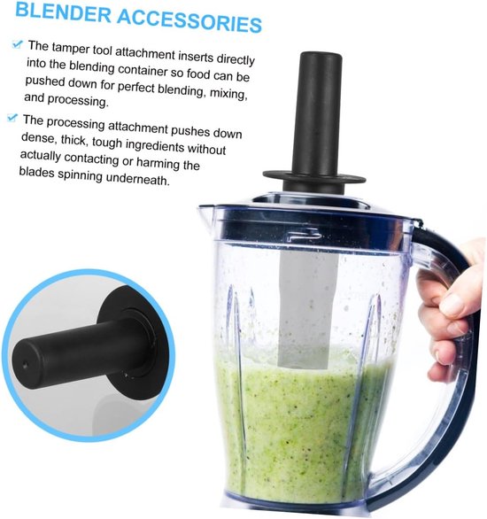 Staafmixer Accessoires - Blender Onderdelen - Eten Bereiden - Vaatwasserbestendig - 4 x 7 cm - Zwart — afbeelding 5