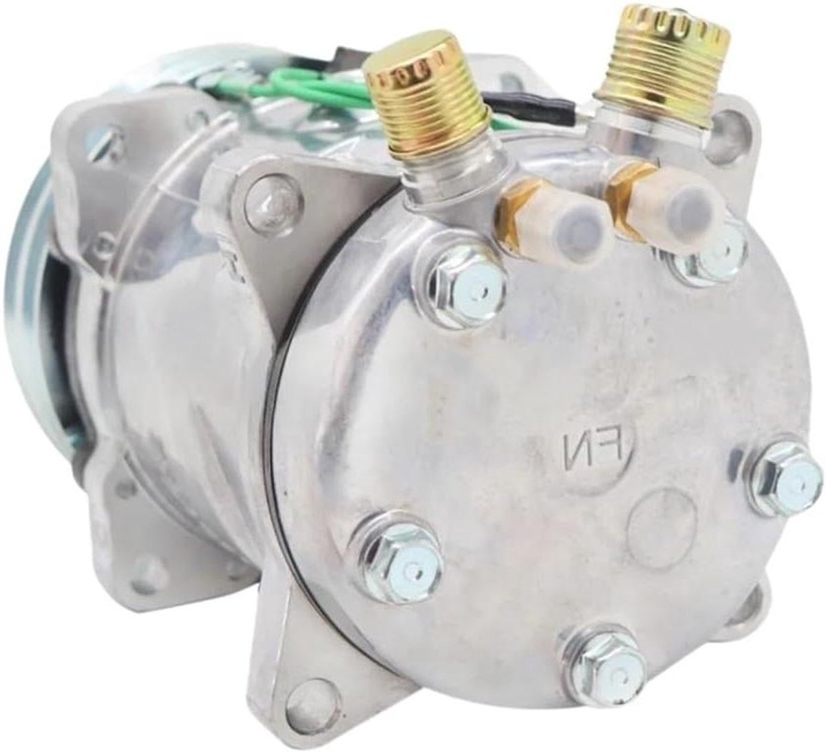 Airco Compressor - Koeling Component - Voertuig Klimaat - Stabiele Werking - 12V / 24V - Zwart
