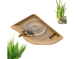 Waterschaal voor terrarium, reptielen, zwembad, groot landschap, vijverschaal voor aquarium, bartagame, aquatische klimmende schildpadden, slangen - schildpad