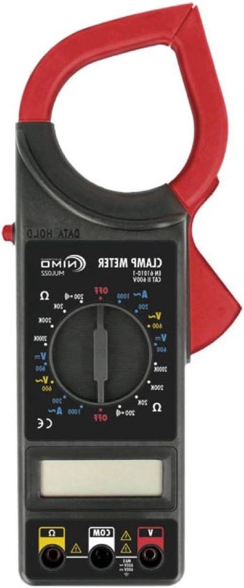 Ampèremeter Tang - Stroomtang Tester - Elektrische Metingen - Grote Pincet Opening - 600 Volt Max - Grijs