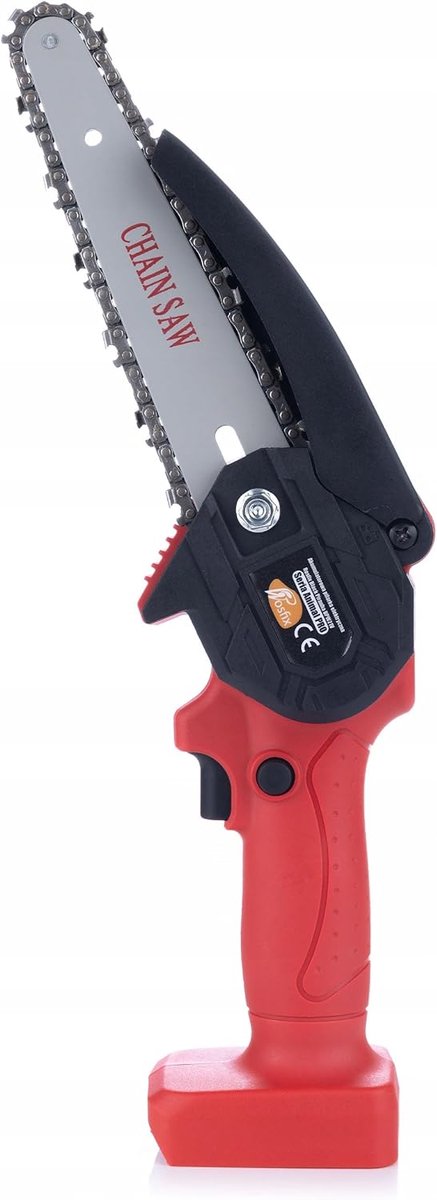 Accukettingzaag - Mini zaag - Houtbewerking Tuin - Krachtig 1200W - 6 inch - Rood — afbeelding 5