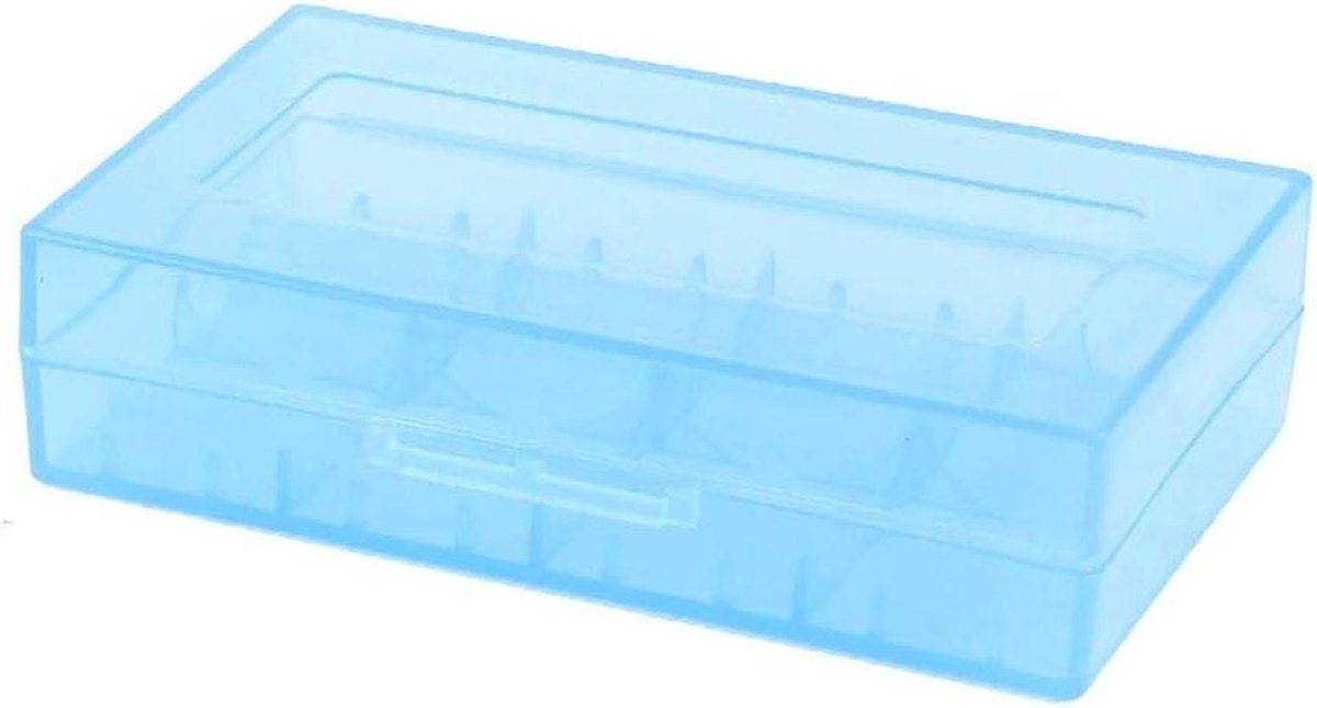 Batterijhouder - Batterij case - Batterijen organiseren - Hard plastic materiaal - 77 x 40 x 22 mm - Blauw