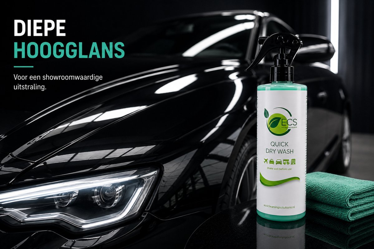 ECS Quick Dry Wash – Waterloze Autowas – Reinigt, Beschermt & Polijst in Één Stap – Nano Wax met Hoogglans Effect – 500ml – foto 3
