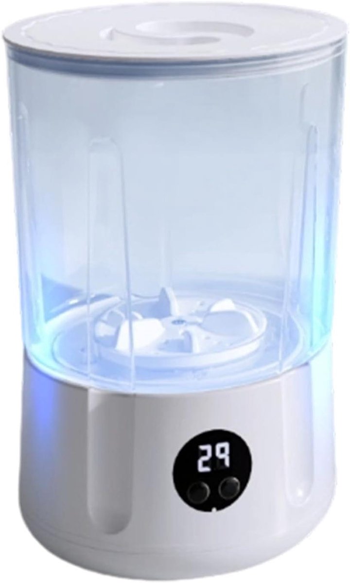Kleine Wasmachine Compacte Wasser Delicate Was Blauw Licht Reiniger 2L Capaciteit Blauw