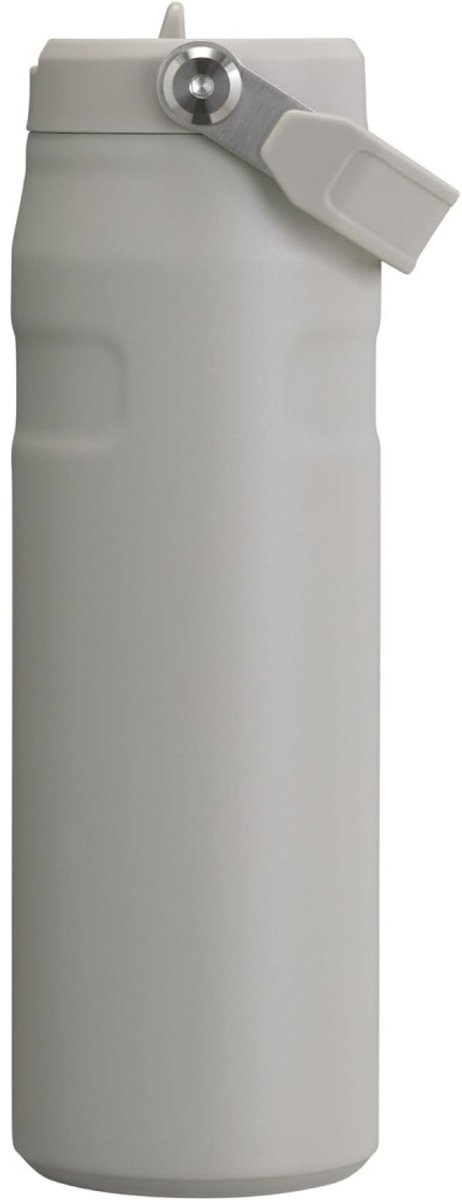 carmdering - Isolatiefles - Waterfles - Sportfles - Grijs, 480 ml, spingestanst staal, 33% lichter - Flip-top deksel met rietje, lekvrij - Vaatwasmachinebestendig - Voor sport, reis en kantoor