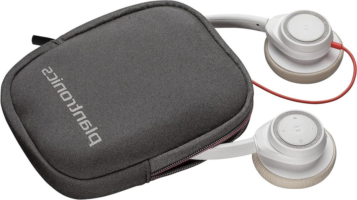 Stereo Headset - Binaural Oortjes - Ruisvrij Werken - Actieve Ruisonderdrukking - USB-A - Wit