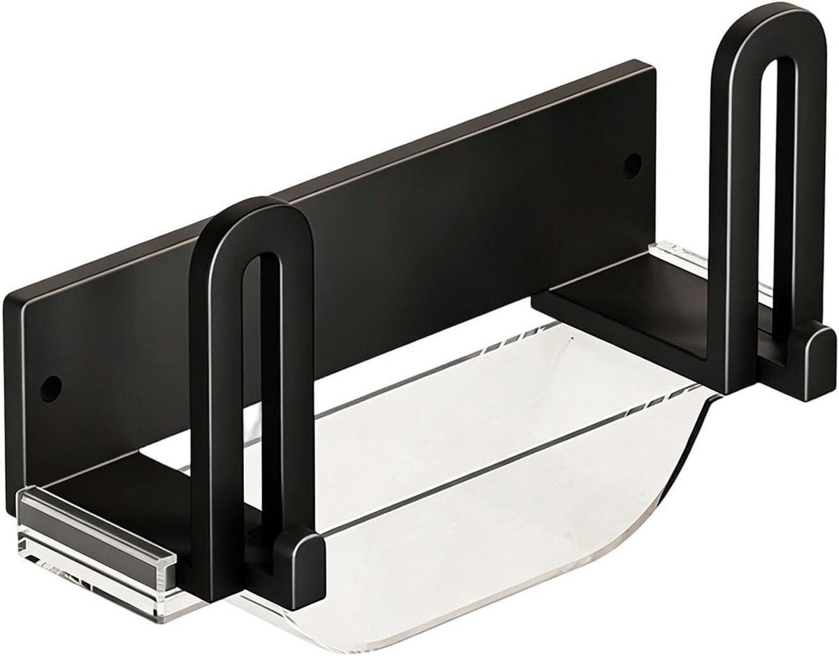 Router Plank - Wandhouder Media - Ruimte Organiseren - Gereedschapsvrij Monteren - 10x7x10 cm - Zwart
